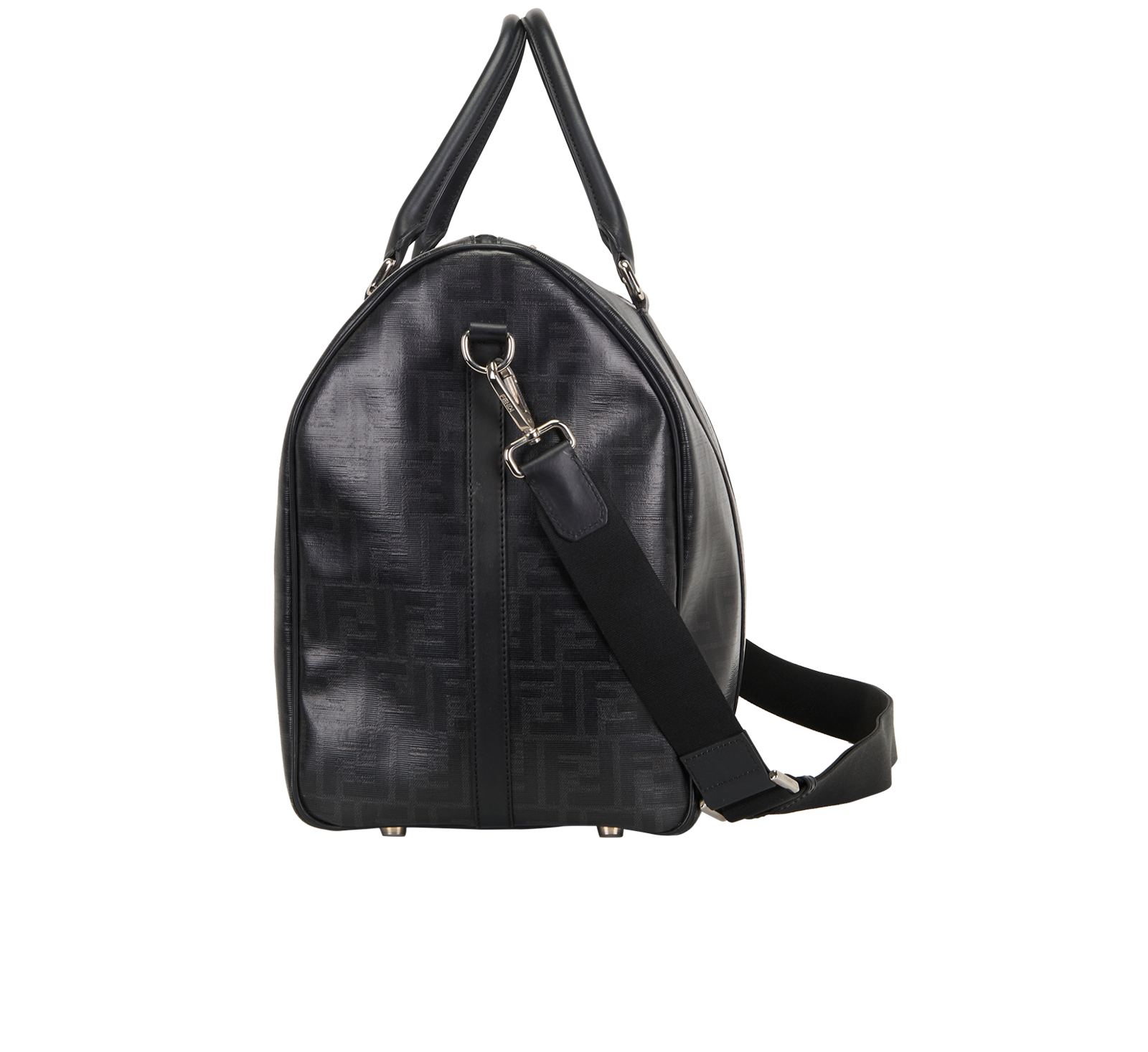 FF Logo Weekender, &pound;950, Handbags, Black, Canvas/Leather, Bottom view